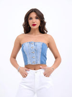 6991 Jeansbluse-Blau