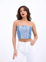6991 Jeansbluse-Blau