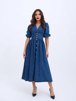 7037 Jeanskleid-Blau