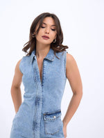 7117 KOT YELEK-MAVİ