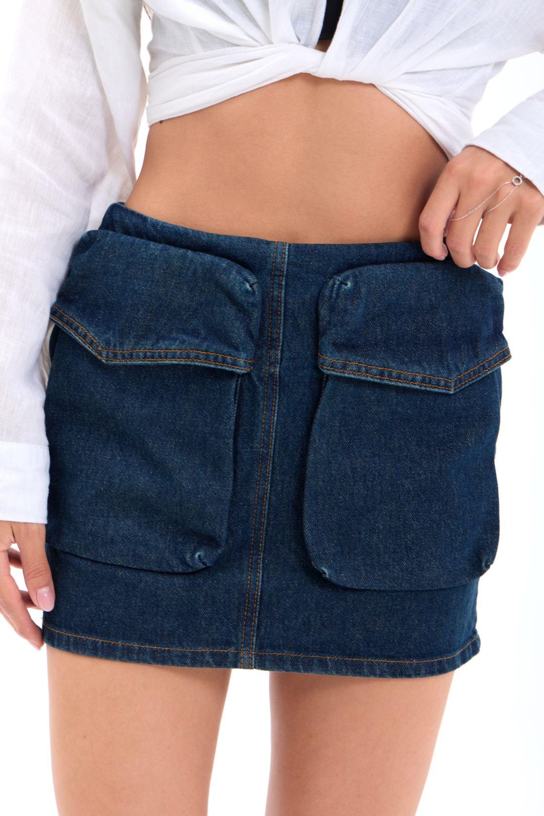 7392 Jeansrock-Blau