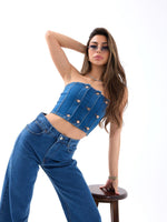 7415 KOT PANTOLON-KOYU MAVİ