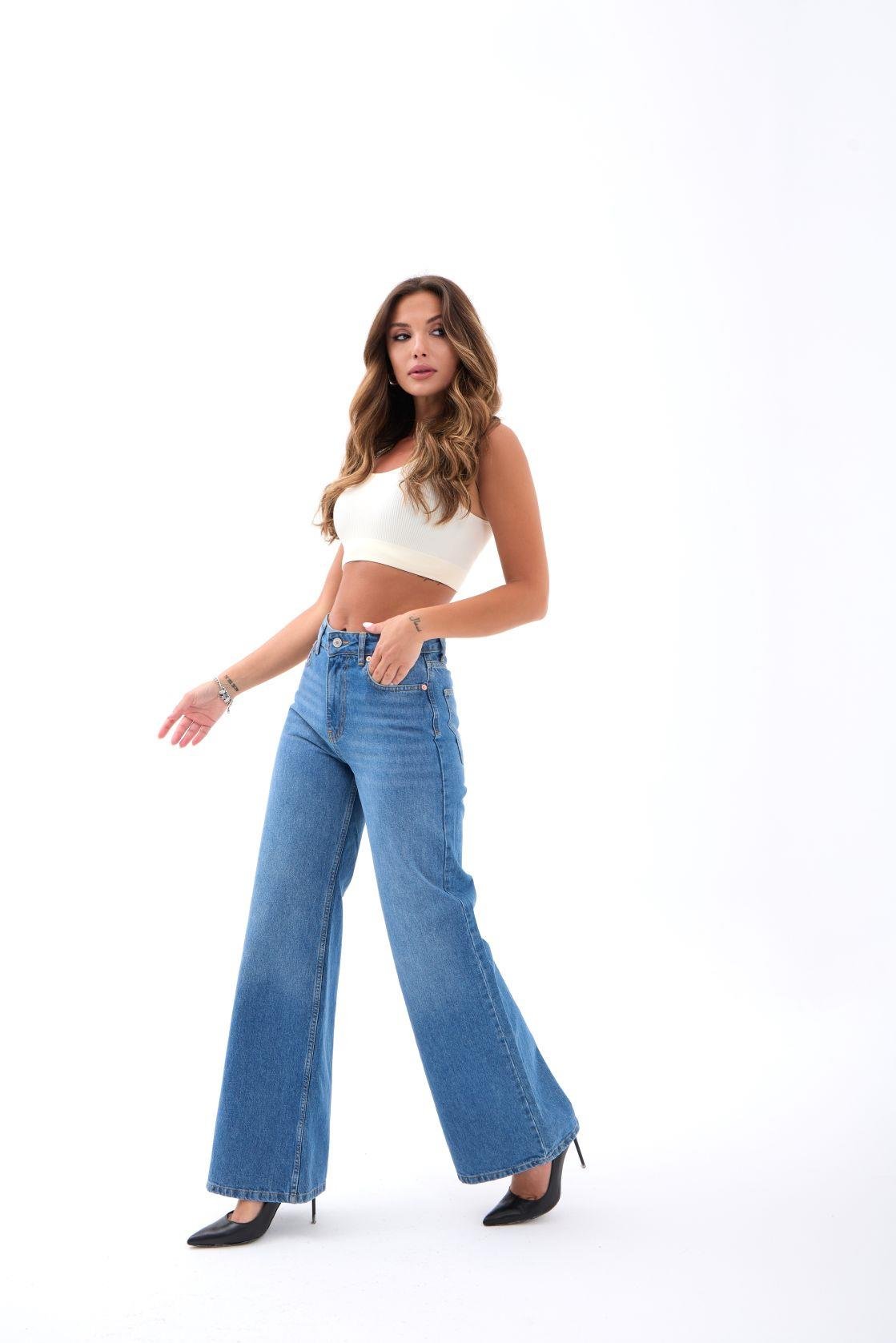 7440 KOT PANTOLON-AÇIK MAVİ