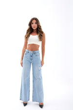 7442 KOT PANTOLON-AÇIK MAVİ