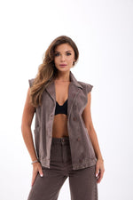 7491 KOT YELEK-KAHVE