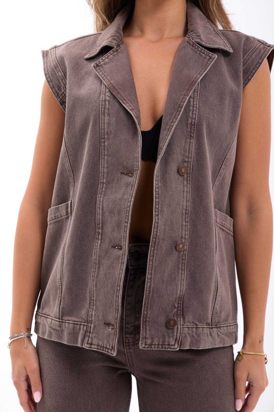 7491 KOT YELEK-KAHVE