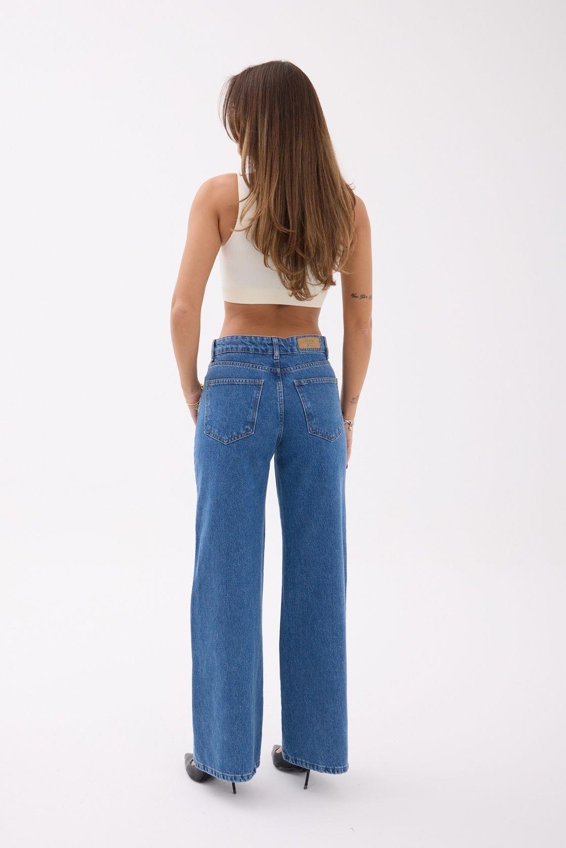 7504 KOT PANTOLON-MAVİ