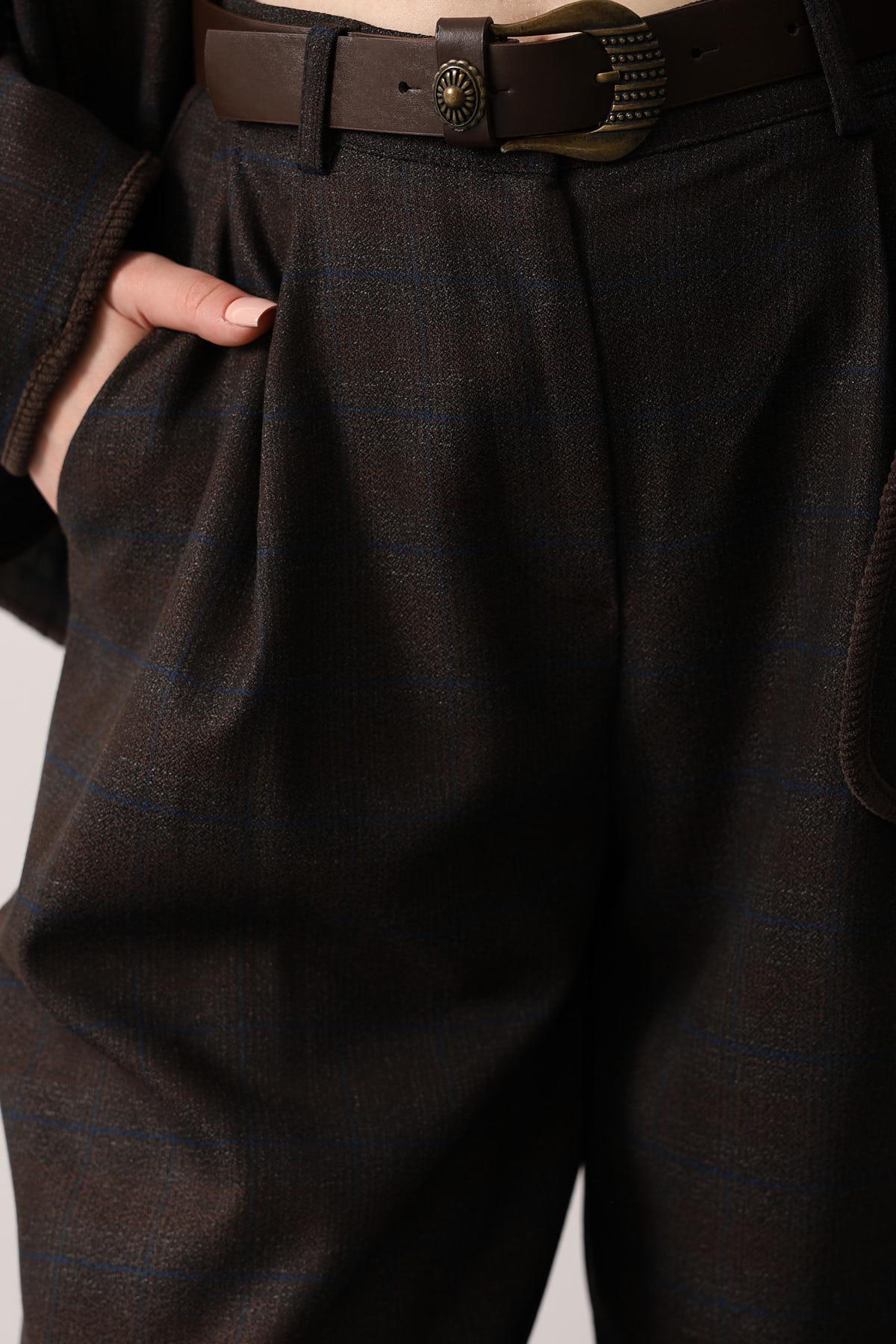 EKOSE PALAZZO PANTOLON - Kahve