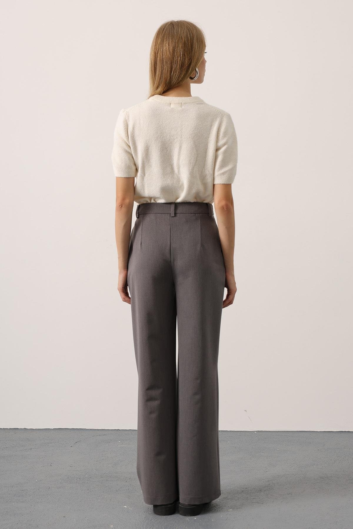 MELANJ PLAZZO PANTOLON - Gri