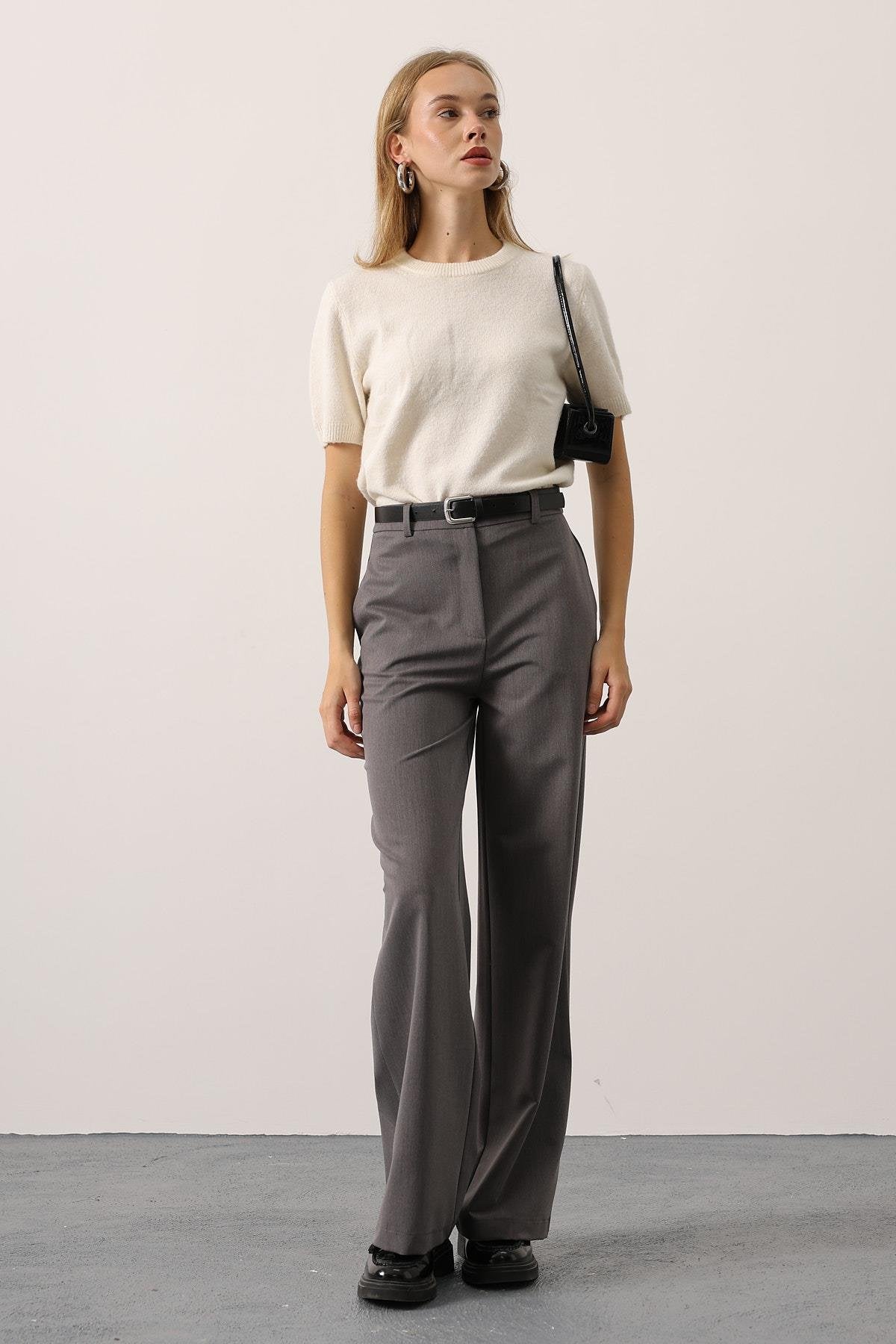 MELANJ PLAZZO PANTOLON - Gri