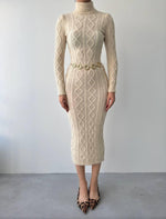 Avila Boğazlı Triko Elbise