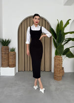 Calliope Midikleid mit quadratischem Ausschnitt