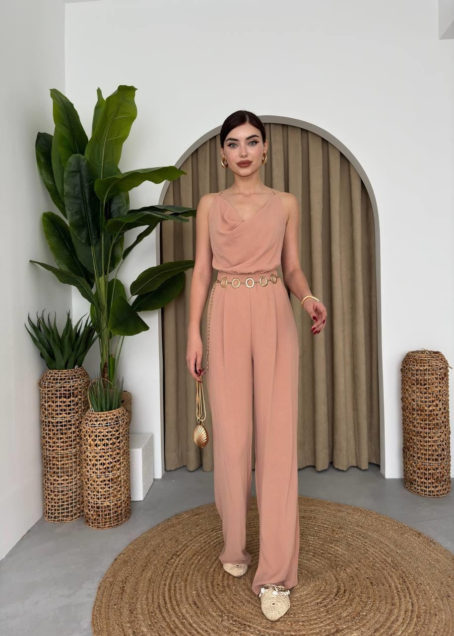 Darcy Sırt Dekolteli Tulum