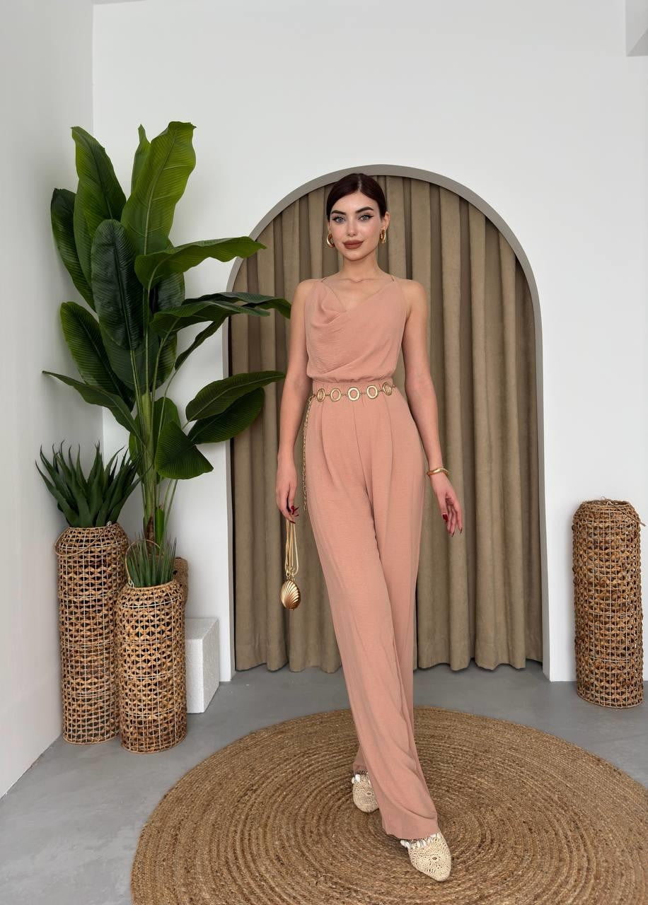 Darcy Sırt Dekolteli Tulum