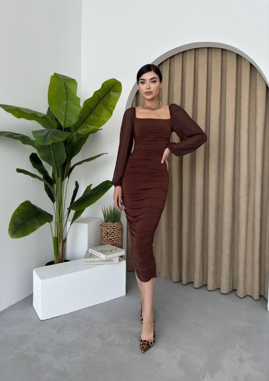 Engla-Kleid mit Tülldetail an den Ärmeln