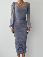 Engla-Kleid mit Tülldetail an den Ärmeln
