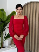 Engla-Kleid mit Tülldetail an den Ärmeln