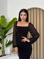 Engla-Kleid mit Tülldetail an den Ärmeln