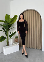 Engla-Kleid mit Tülldetail an den Ärmeln