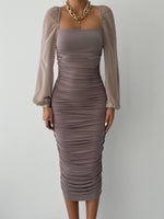 Engla-Kleid mit Tülldetail an den Ärmeln