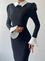 Kleid mit Strumpfband in Lettuce-Optik