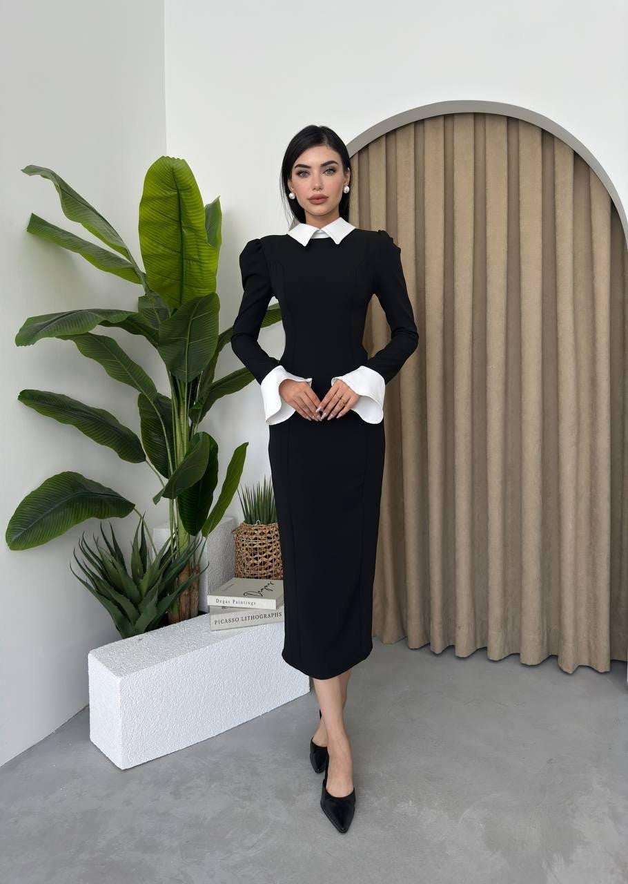 Kleid mit Strumpfband in Lettuce-Optik
