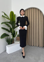 Kleid mit Strumpfband in Lettuce-Optik