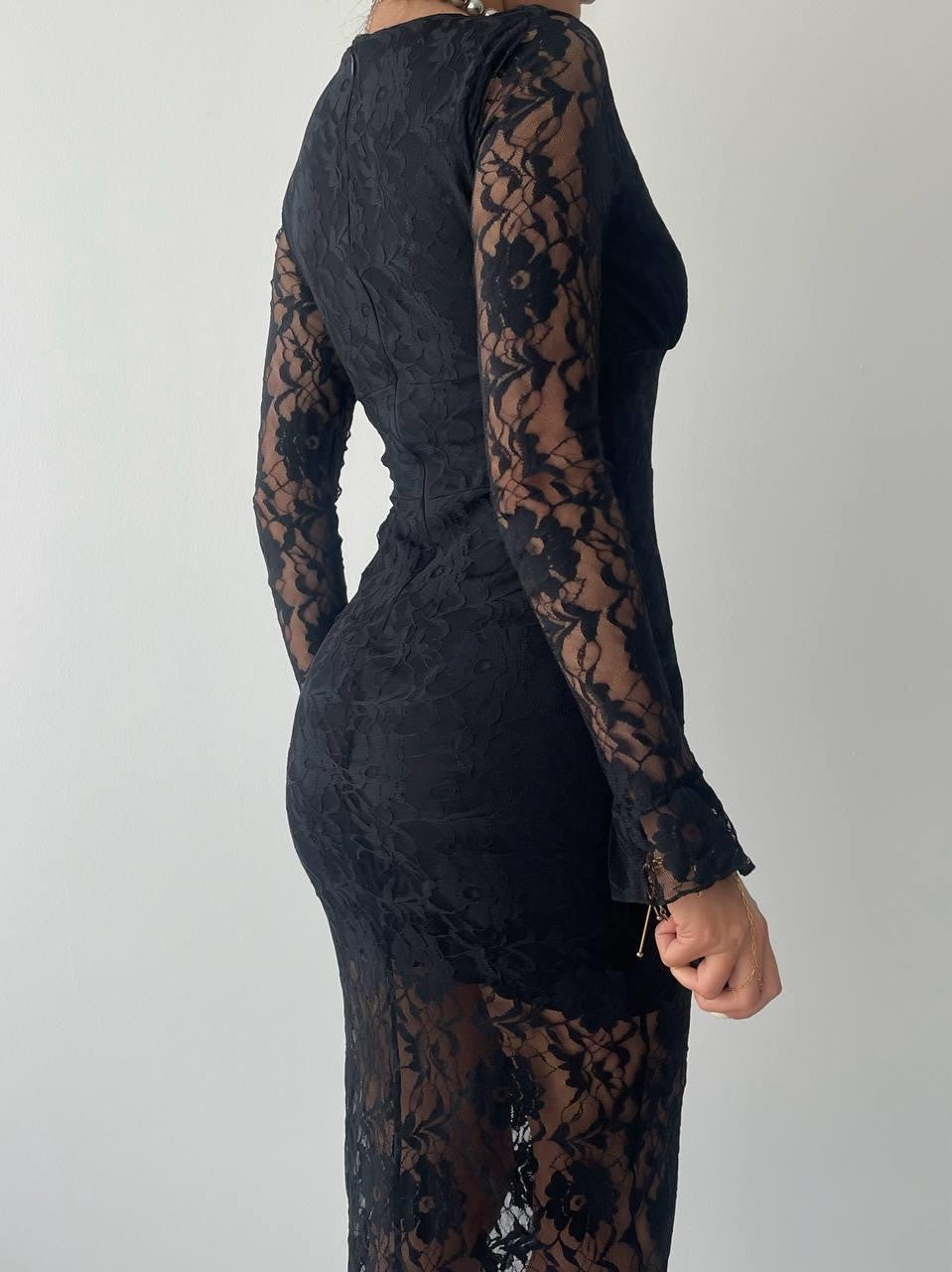 Lively Dantelli Midi Elbise