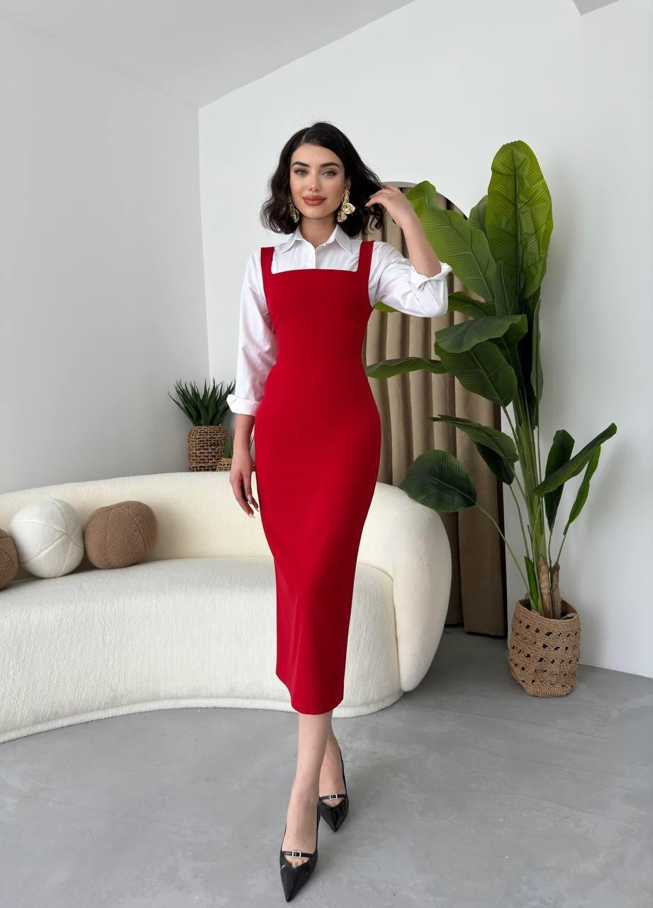 Martin – Bleistiftkleid mit Riemchendesign