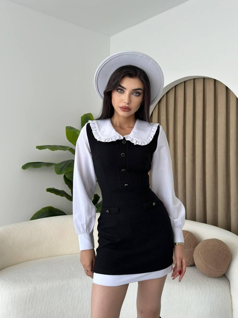 Metz Uzun Kollu Mini Elbise