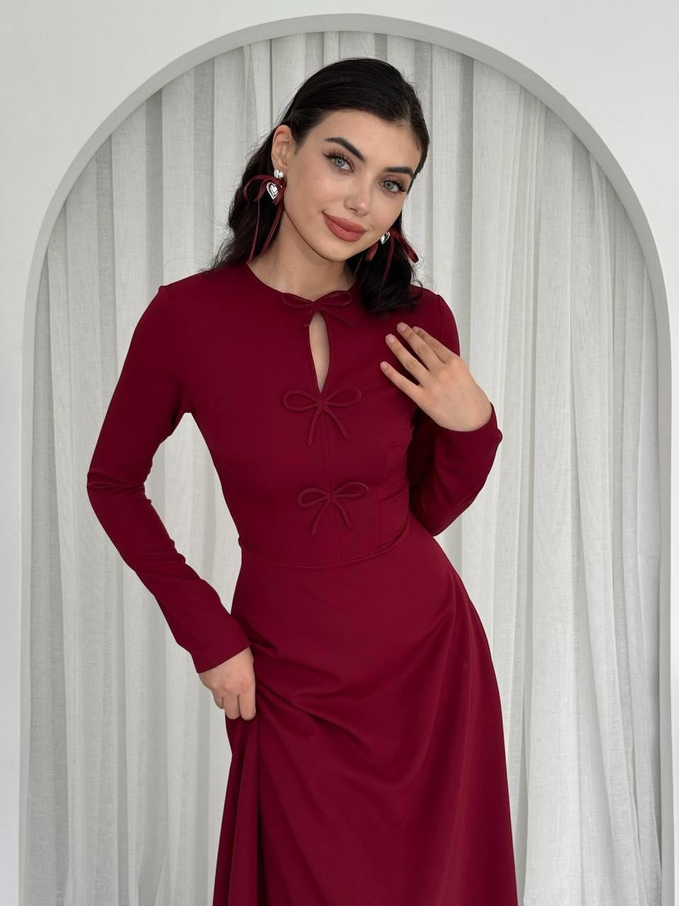 Ofse Fiyonk Detaylı Elbise