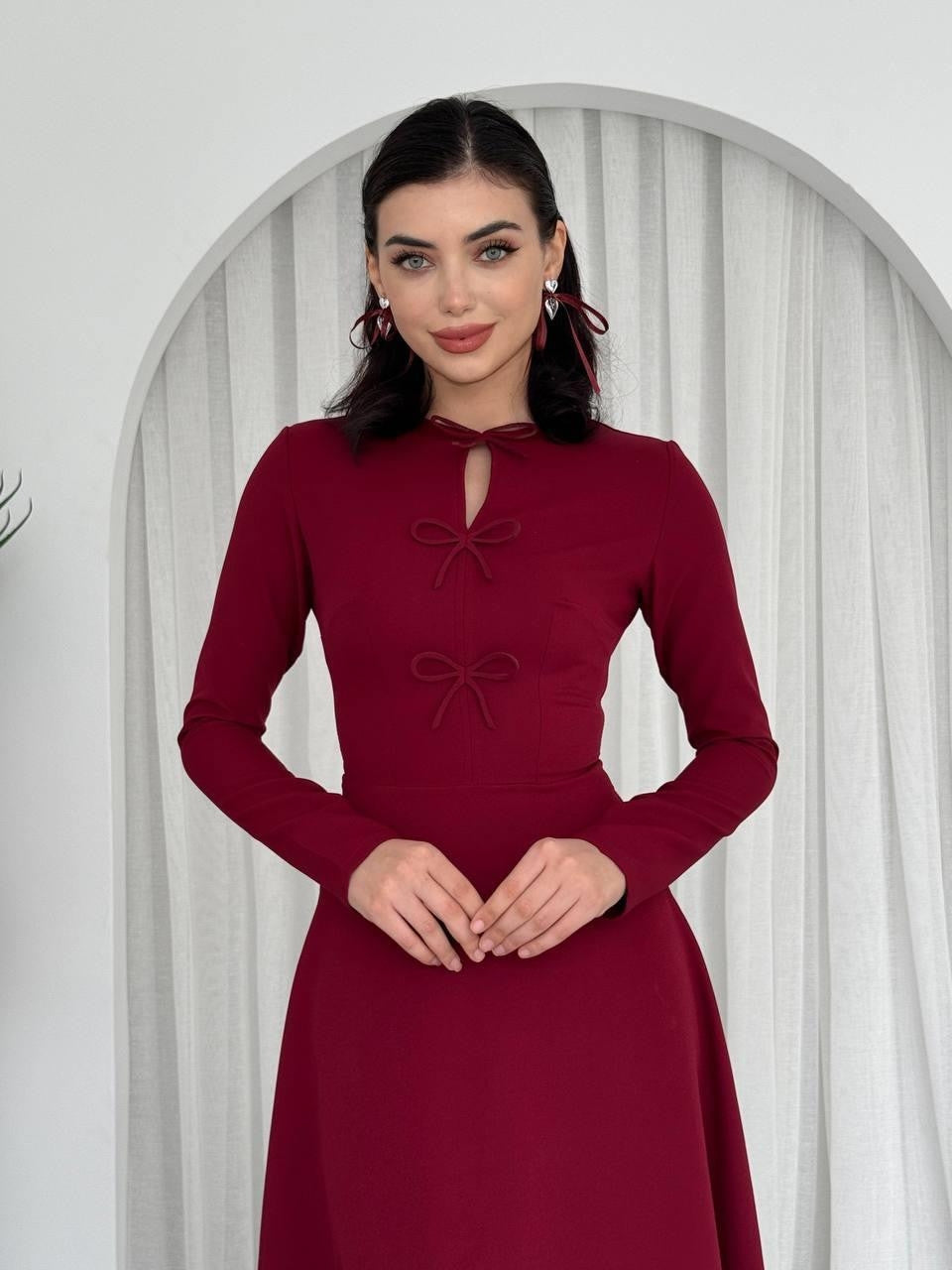 Ofse Fiyonk Detaylı Elbise