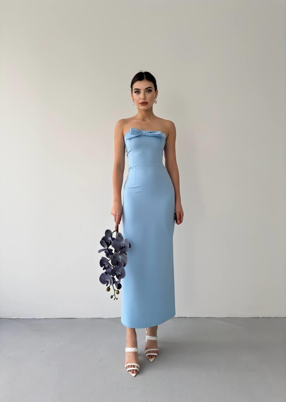 KAELM-KLEID MIT BAND VORNE