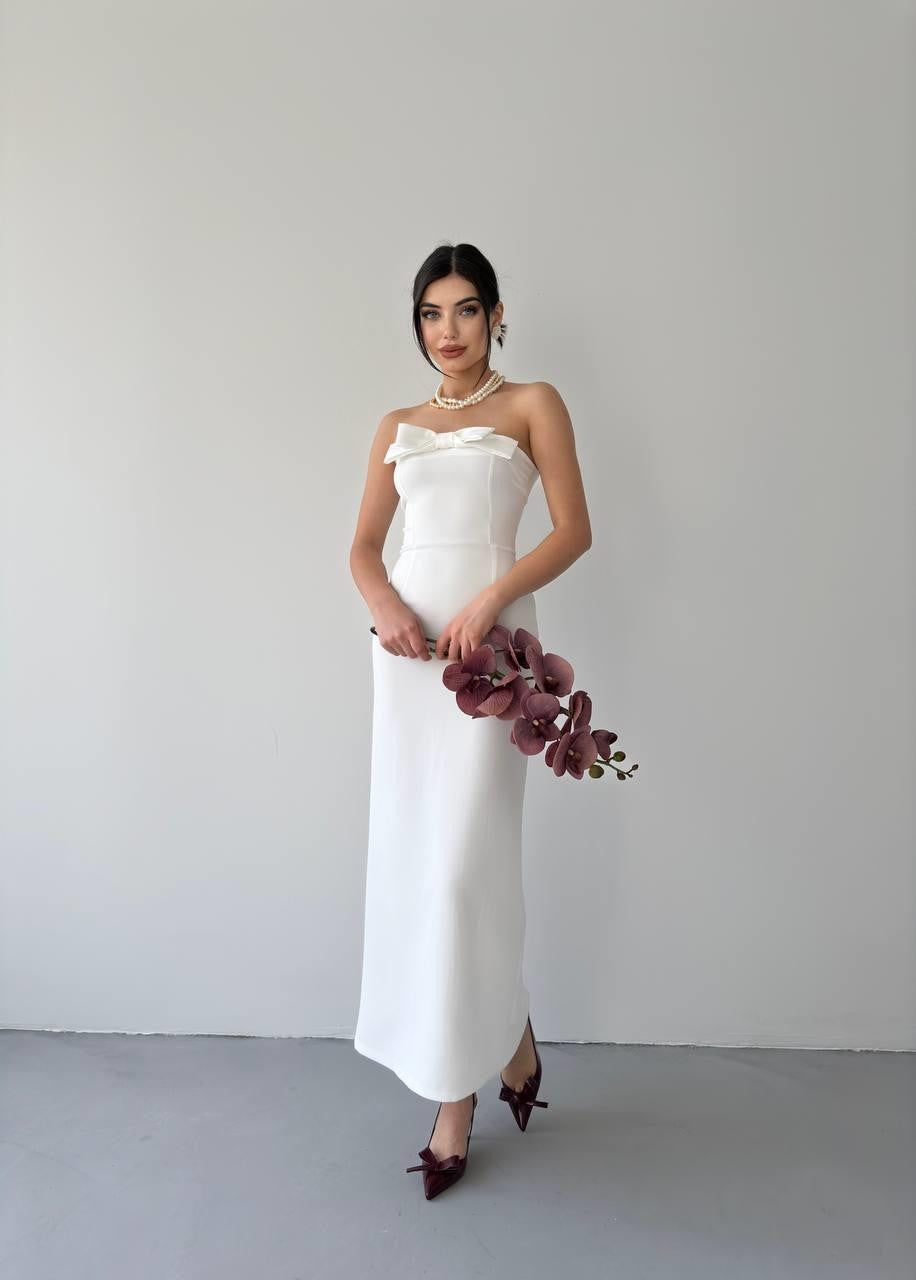 KAELM-KLEID MIT BAND VORNE