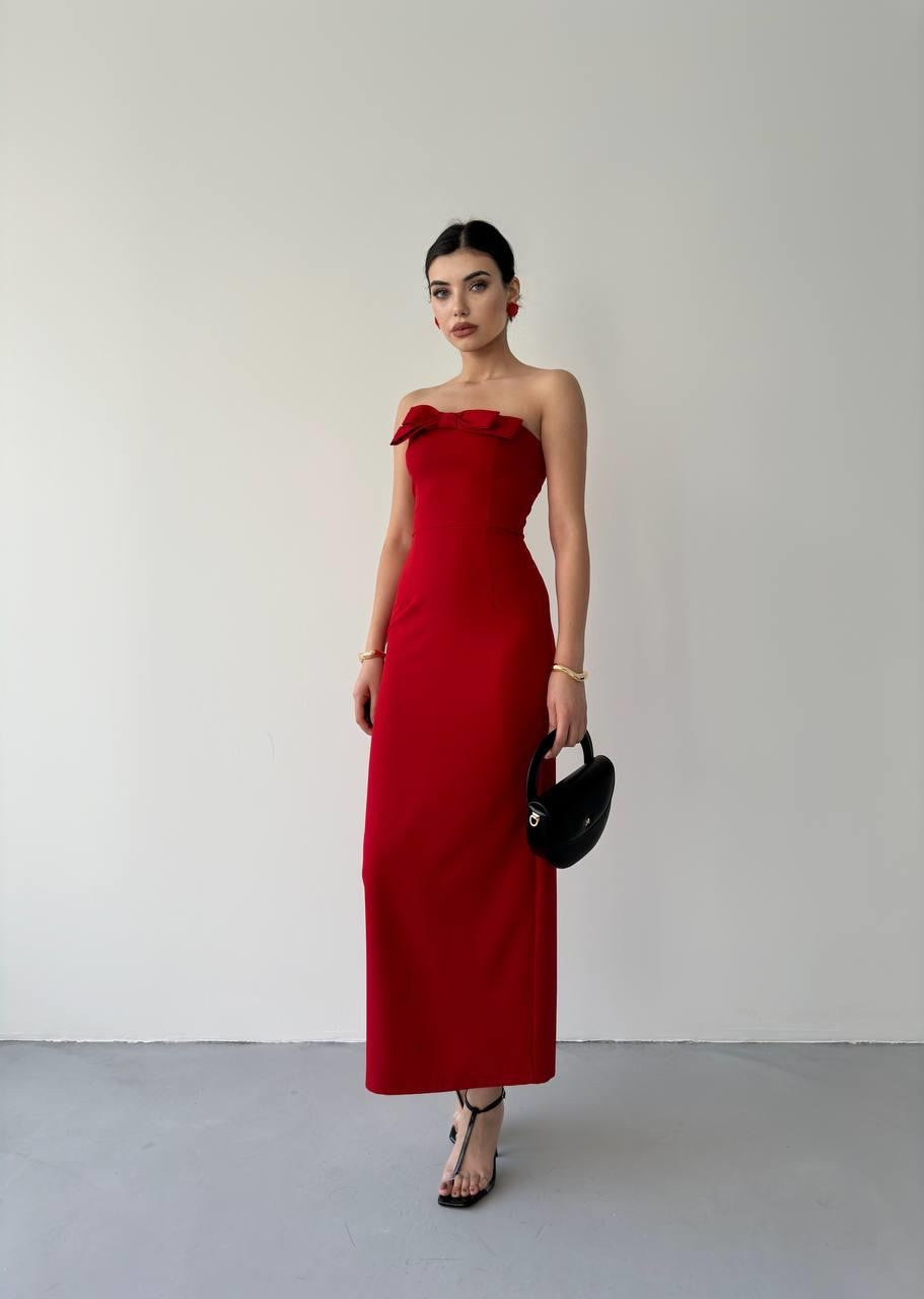 KAELM-KLEID MIT BAND VORNE