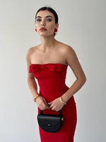 KAELM-KLEID MIT BAND VORNE