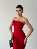 KAELM-KLEID MIT BAND VORNE