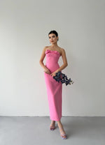 KAELM-KLEID MIT BAND VORNE
