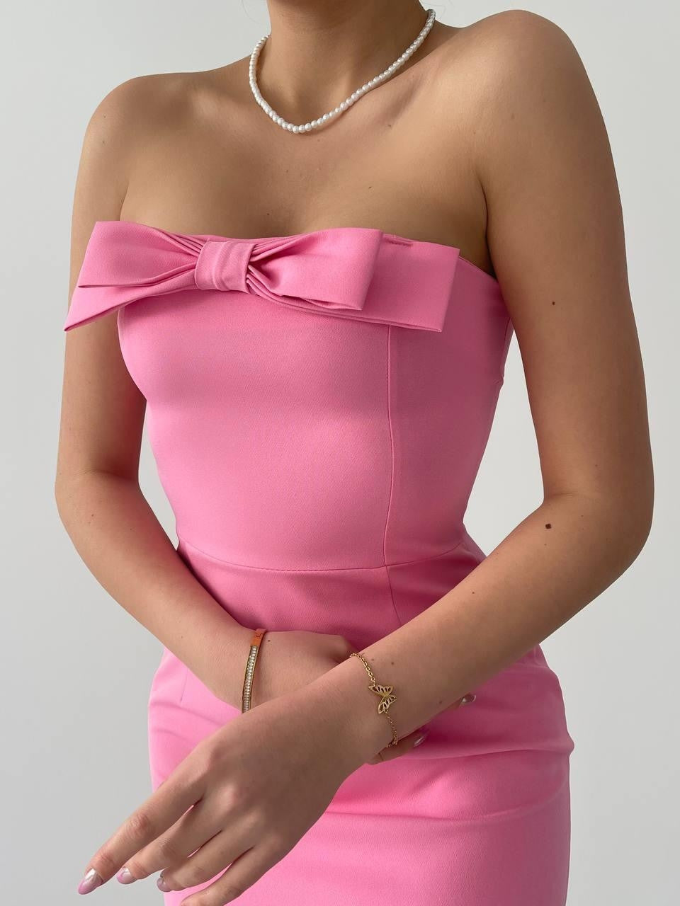 KAELM-KLEID MIT BAND VORNE