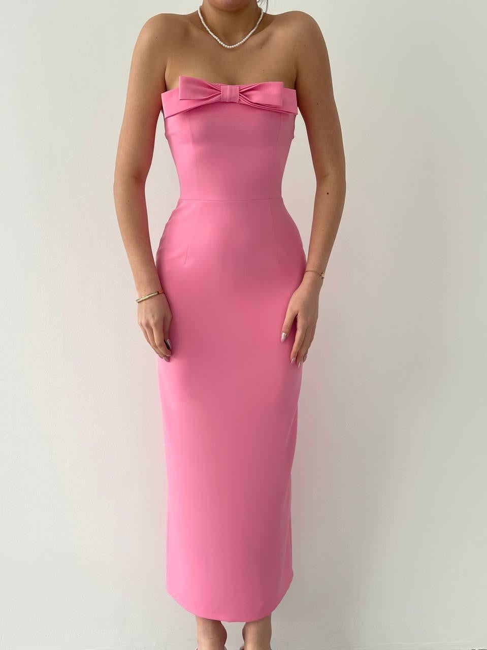 KAELM-KLEID MIT BAND VORNE