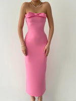 KAELM-KLEID MIT BAND VORNE