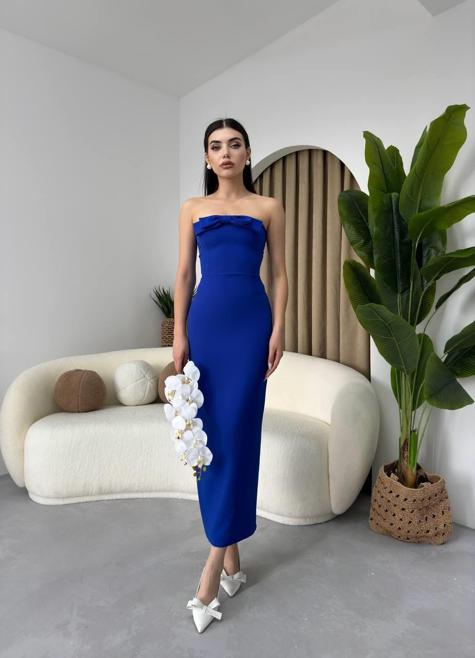 KAELM-KLEID MIT BAND VORNE