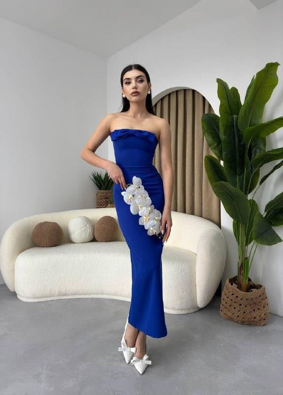 KAELM-KLEID MIT BAND VORNE