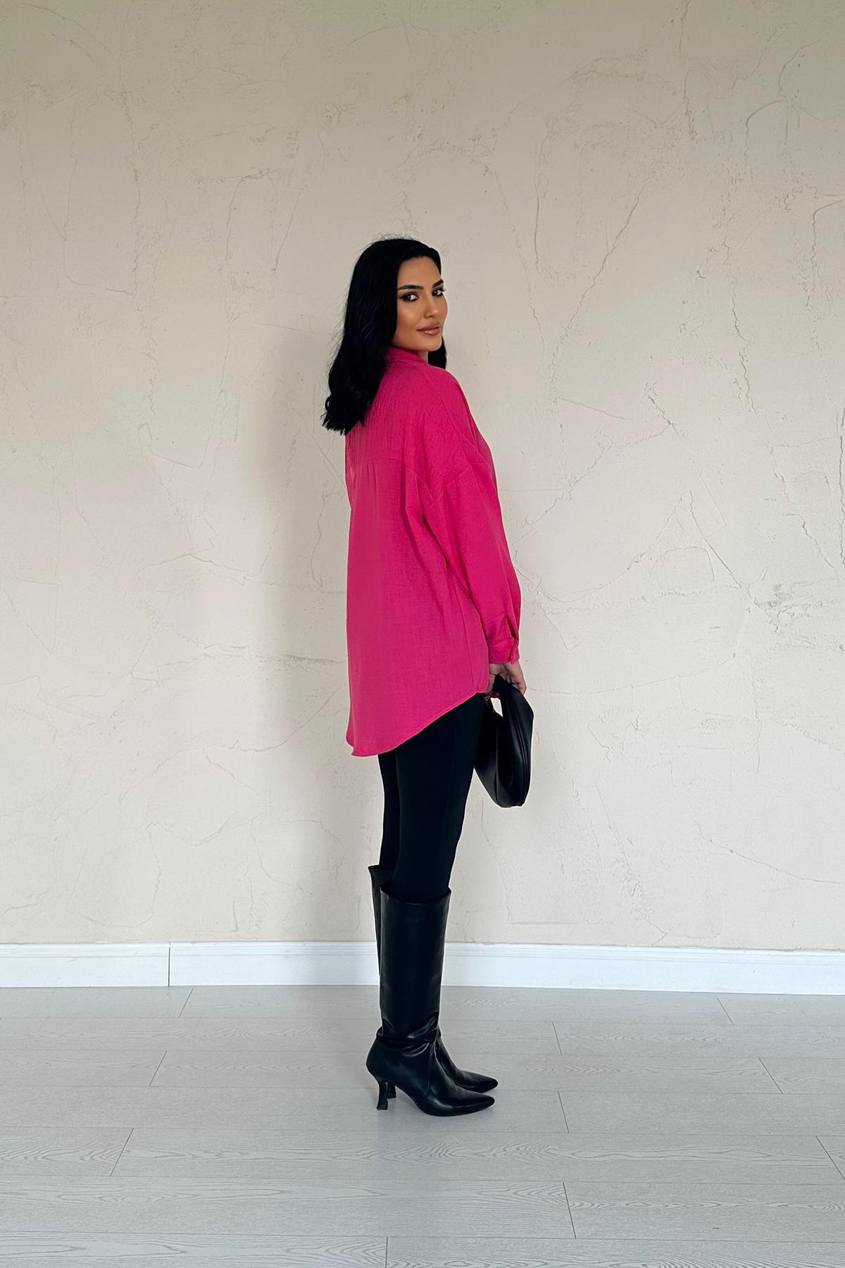 Toptan Fuşya Gömlek