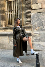 Toptan Haki Reglan Kol Trençkot