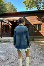 Toptan Mavi Vintage Kot Ceket