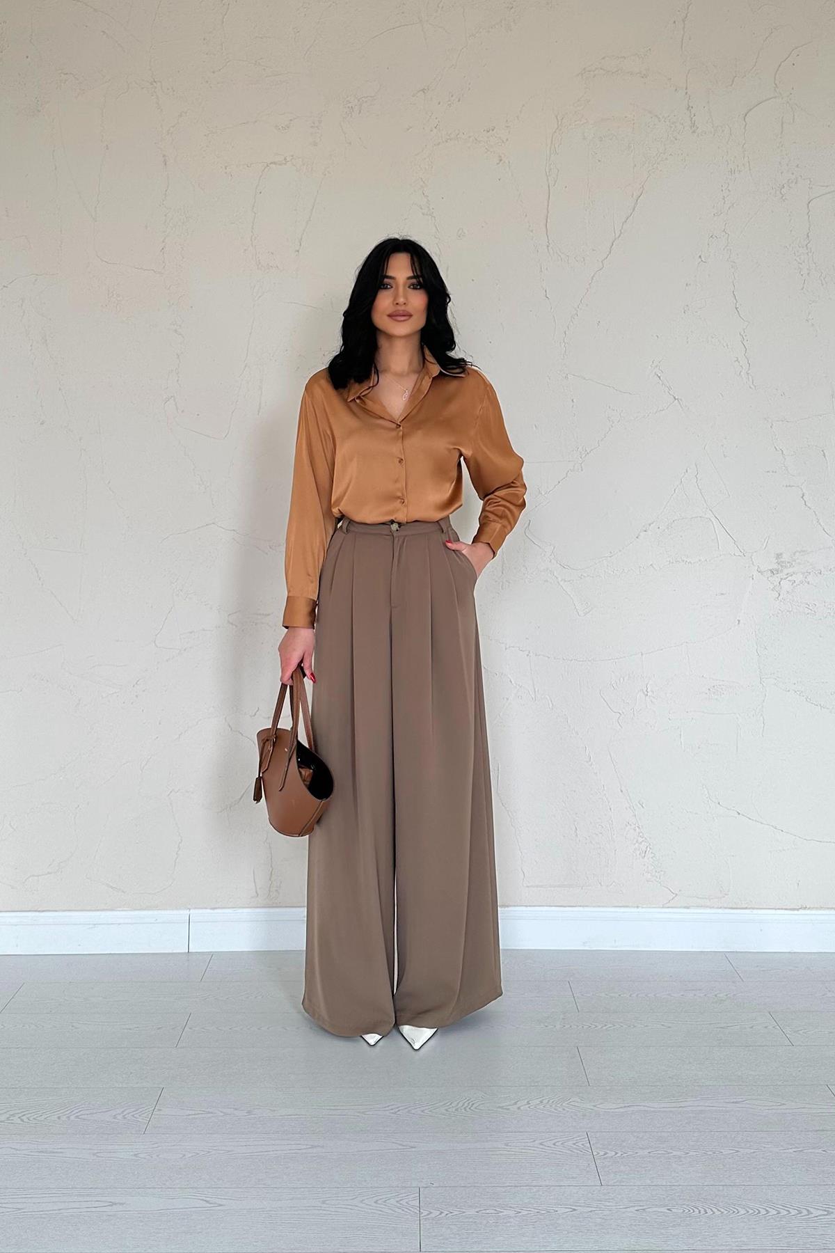 Toptan Moccah Pileli Comfort Pantolon