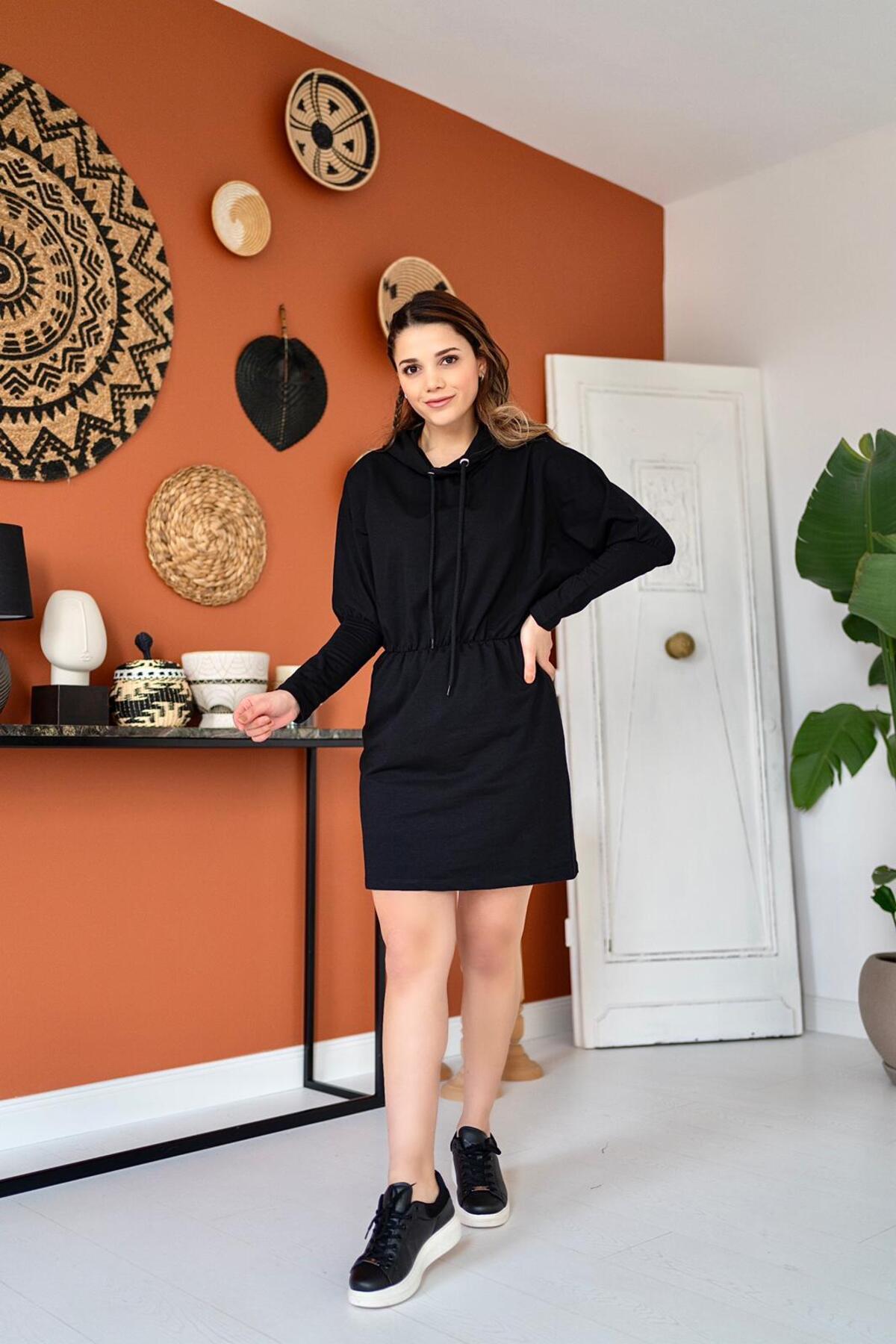 Toptan Siyah Sweatshirt Spor Elbise