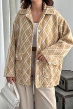 Toptan Vizon Polar Baklava Ekose Ceket