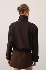 DÜĞMELİ KISA CEKET - Kahve